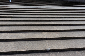Concrete stairs with contrast of light and shades