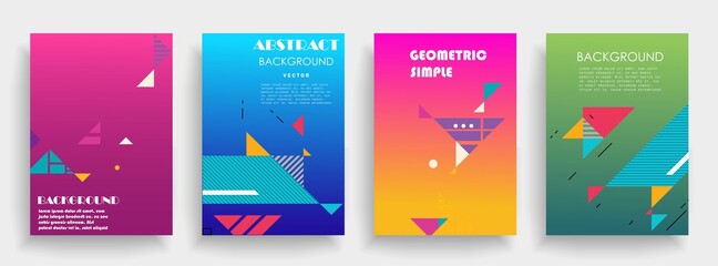 Modern abstract covers set. Abstract shapes composition. Futuristic minimal design. Eps10
