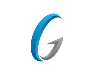 G arrow swoosh logo icon