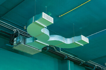 Ventilation pipes and ducts of industrial air condition