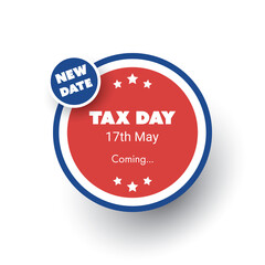 IRS Tax Day Is Coming - Design Template -- USA Tax Deadline, New Extended Date for IRS Federal Income Tax Returns: 17 May 2021