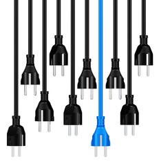 Naklejka premium Stromkabel mit Stecker, einer ist hervorgehoben