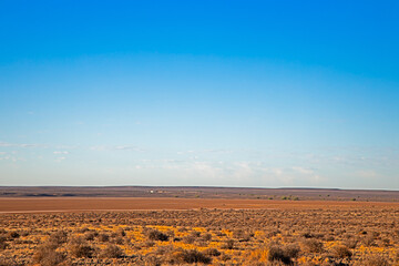 Large dry salt pan in Karoo