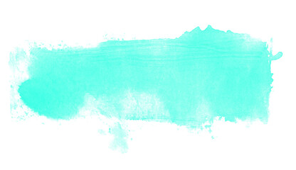 Türkis blaue Wasserfarbe als gemalter Pinsel Hintergrund