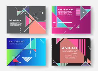 Set of square banner templates