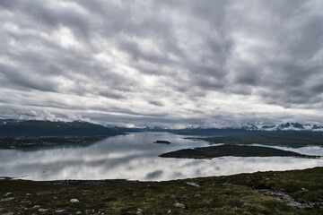clouds over the sea in Norway