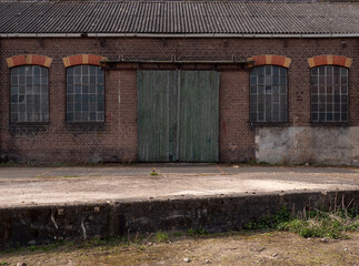 Industrial abandoned shipyard in Muiden, the Netherlands