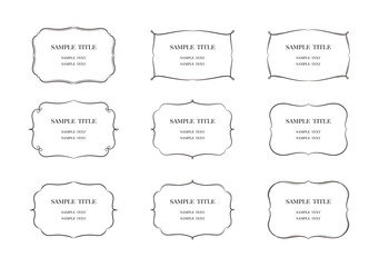 フレーム　飾り枠　エレガント／あしらいデザイン