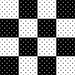 Memphis. A banner with a decorative geometric pattern. Square modules. Seamless background. Vector illustration for web design or print.