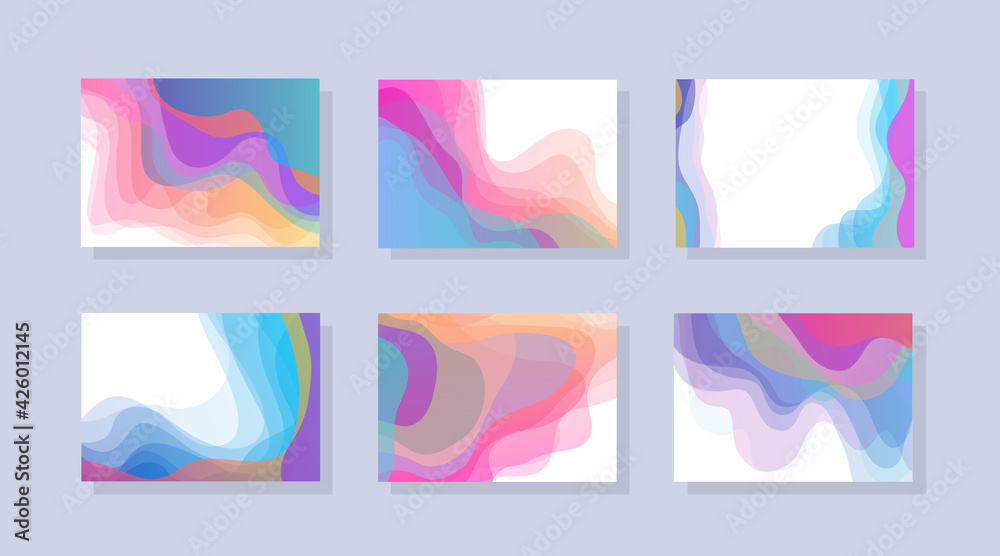 Wall mural covers with minimal designs. abstract backgrounds. vector frame for text modern art graphics for hip