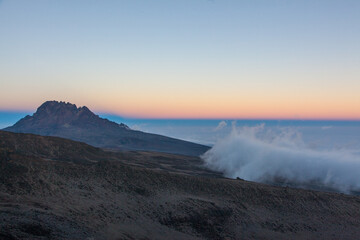 sunrise in the mountains