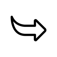 Share, reply symbol. Arrow vector illustration in outline style for web