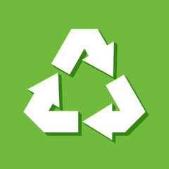 Recycling icon vector illustratiion. Ecology symbol