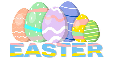 Happy Easter Day. Vector illustration for your design . Vector illustration