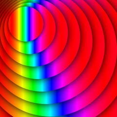 full rainbow spectrum on a black background patterns and 3D designs