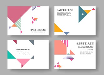 Covers with minimal designs. Abstract backgrounds. Vector frame for text Modern Art graphics for hipsters