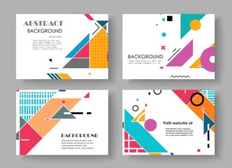 Covers with minimal designs. Abstract backgrounds. Vector frame for text Modern Art graphics for hipsters