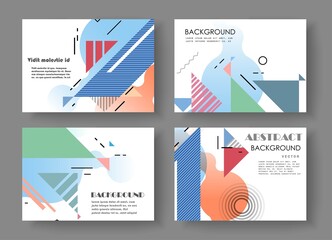 Covers with minimal designs. Abstract backgrounds. Vector frame for text Modern Art graphics for hipsters