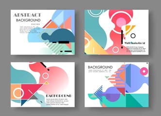 Covers with minimal designs. Abstract backgrounds. Vector frame for text Modern Art graphics for hipsters