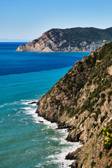 Fototapeta premium Scenic view of the coast of Cinque terre 