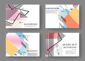 Covers with minimal designs. Abstract backgrounds. Vector frame for text Modern Art graphics for hipsters