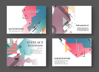 Covers with minimal designs. Abstract backgrounds. Vector frame for text Modern Art graphics for hipsters