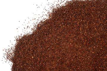 Pile of ground coffee