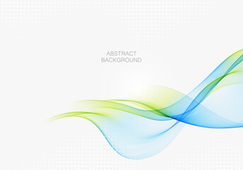 Abstract wave design element Blue and green wave flow background
