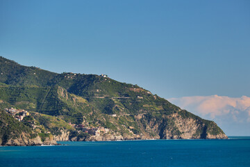 Fototapeta na wymiar Scenic view of the coast of Cinque terre 