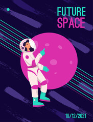 Vector poster of Future Space concept