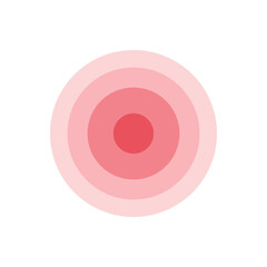 Pain icon. Circles of pain. Design element for advertising painkillers and medical information posters. Vector illustration
