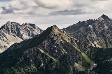 Fototapeta premium Scenic view of mountains during a beautiful day in Trentino