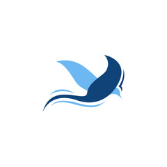Abstract bird logo concept design