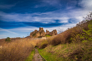 Fototapeta na wymiar A pathway to the ancient Fortress of Belogradchik, Bulgaria 