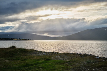 sunset over the sea in Norway