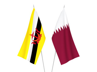 Qatar and Brunei flags