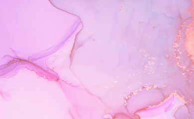 Fototapeta premium Gentle Ink Pastel. Liquid Illustration. Oil Flow Effect. Marble Paper. Spring Art Paint. Alcohol Ink Wash. Rose Mix. Gradient Abstract Texture. Contemporary Ink Wash Pastel.
