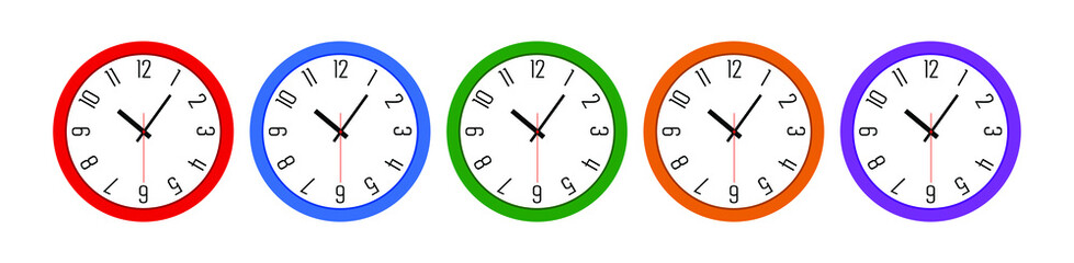 set of clocks