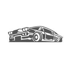 Classic car icon isolated on white background vector illustration.