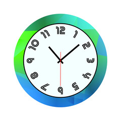 wall clock isolated on white