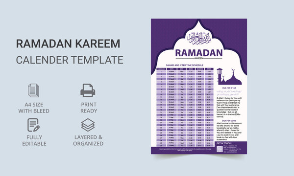 Ramadan Sehri And Iftar Time Table Calendar Template. Saskia Ramadan. Ramadan Calendar. Muslim Holy Month Ramadan Is Generous.