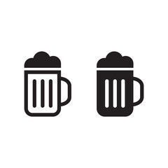 Beer Icon. Beer glass symbol for your web site design, logo, app
