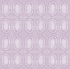 Lilac tribal triangles circle watercolor seamless pattern. Ethnic raster background.