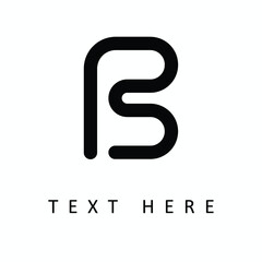 Alphabet letter B logo icon line art