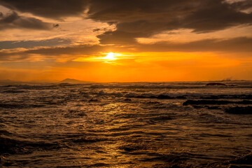 Obraz premium Sunset over the sea, France