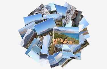 travel image collage, Western Cape South Africa