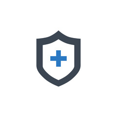 Medical Insurance Glyph Related Vector Icon. Flat Icon Isolated on the White Background. Editable EPS file. Vector illustration.