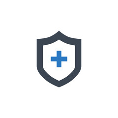 Medical Insurance Glyph Related Vector Icon. Flat Icon Isolated on the White Background. Editable EPS file. Vector illustration.