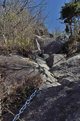 英彦山の南岳の鎖場