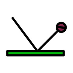 Cricket Ball Trajectory Icon